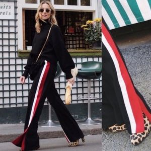 Zara 8425878800 trousers withred&white side stripe